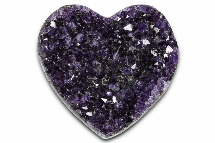 Dark Purple Amethyst Heart - Uruguay #364530
